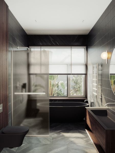 Душевая перегородка MaybahGlass MGD-728-5у 79см хром матовый